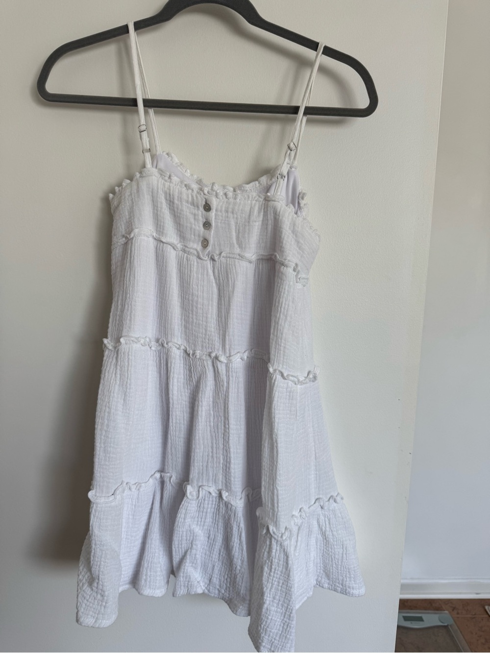 RSQ White Tiered Spaghetti-Strap Sundress
